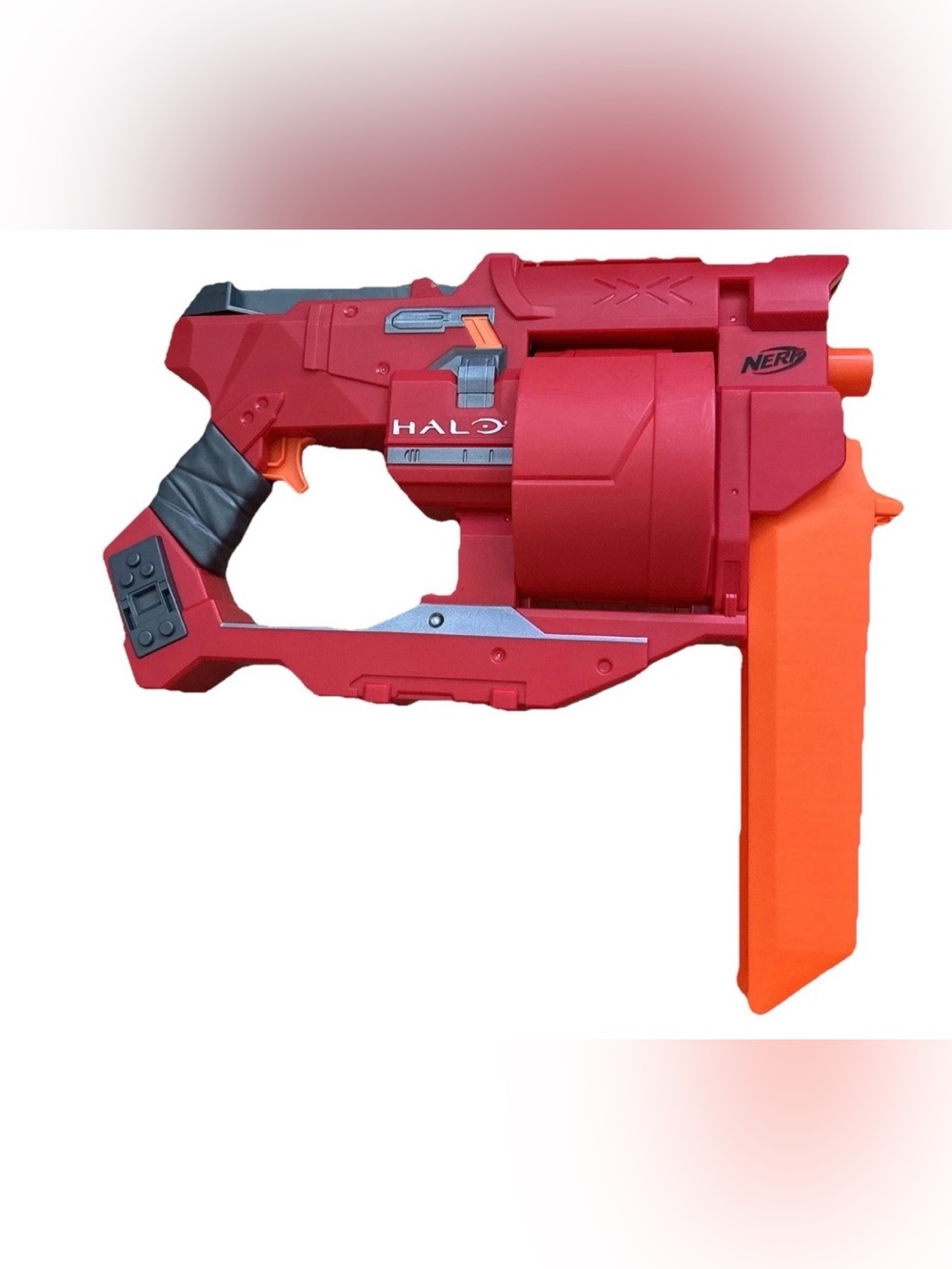 NERF Halo Mangler Dart Blaster Toy Gun Working Bungie Red Cosplay Y2K